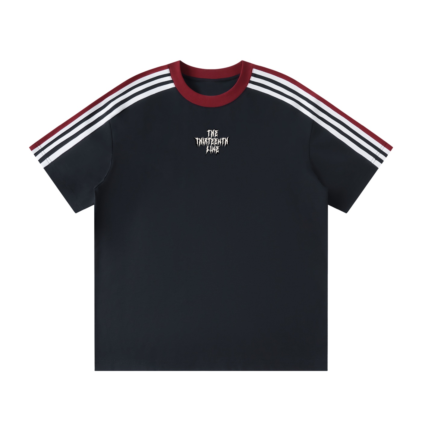 ”90s 13” Unisex Colorblock Striped T-Shirt - Image 11