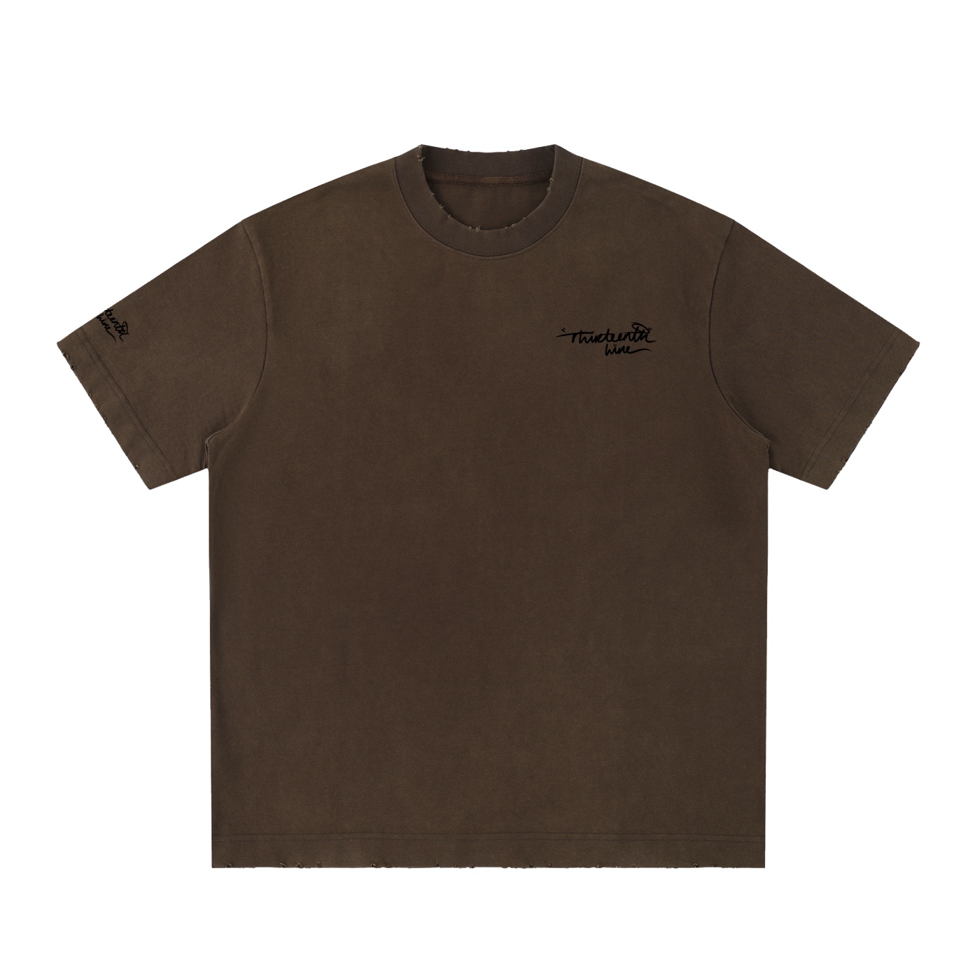 ”SEE BEAUTY” Heavyweight Vintage Washed Frayed T-Shirt - Image 17