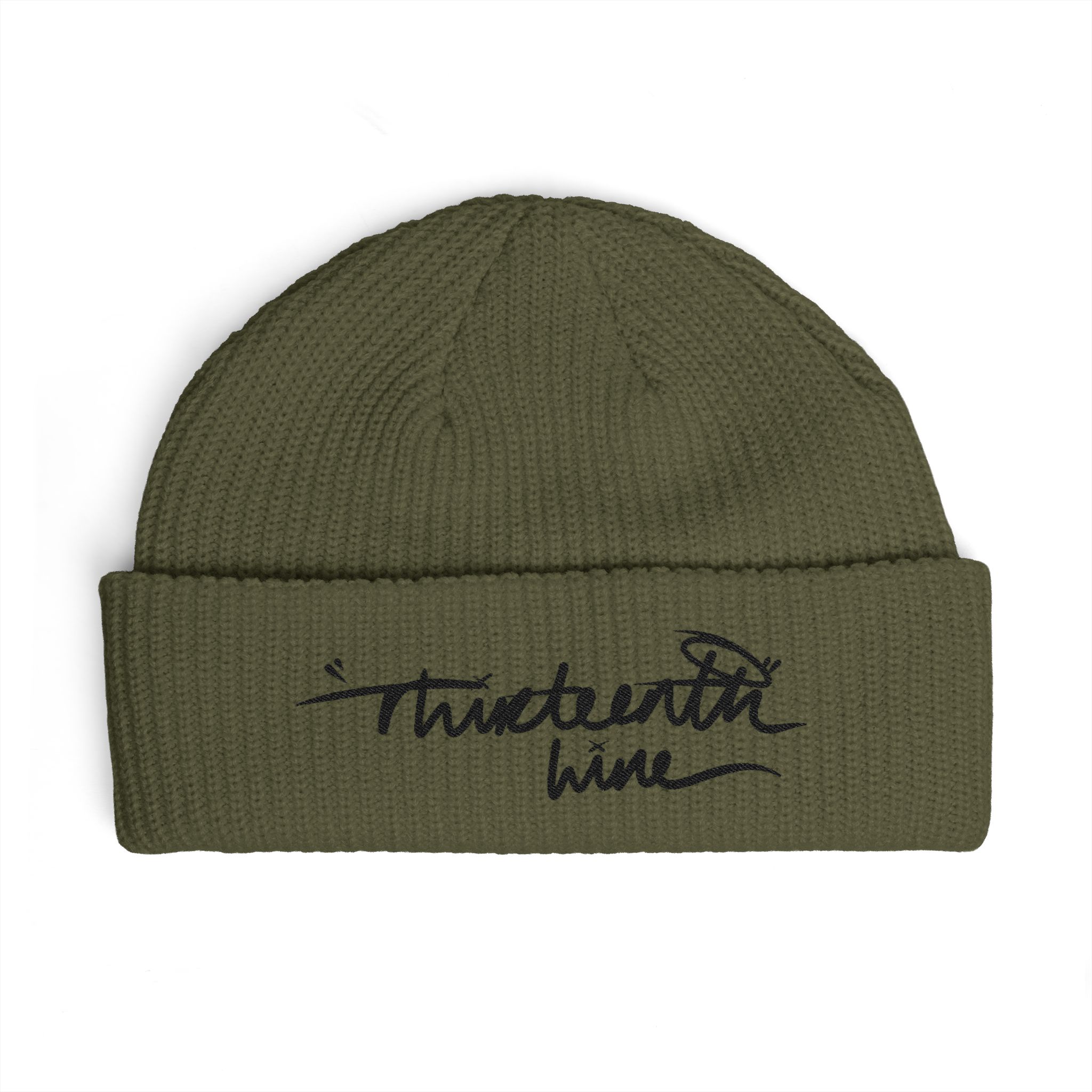 “HAND WRITING” Cuff Beanie — Handwritten 'Thirteenth Wine' Logo Knit Hat - Image 9