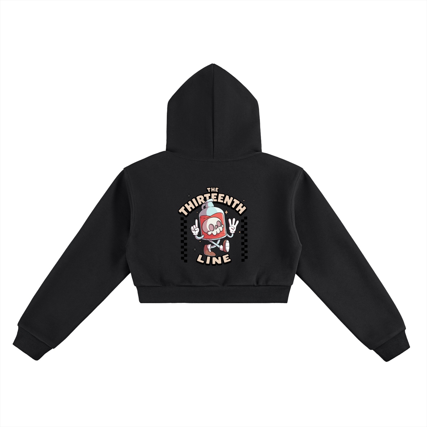 ” BOTTLE BRAIN” Essential Cropped Hoodie - Image 8