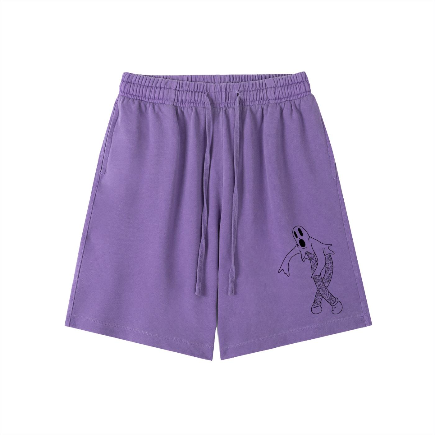 “GHOST” Vintage Wash Cotton Shorts - Image 7