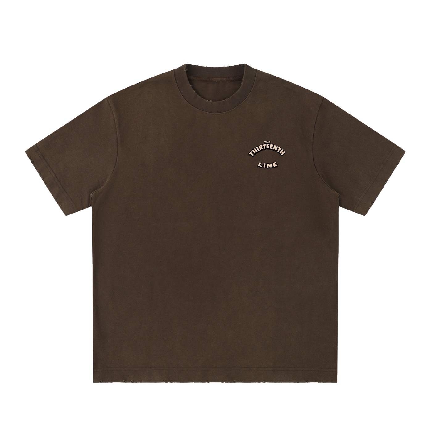 ”SPLIT” Heavyweight Vintage Washed Frayed T-Shirt - Image 21