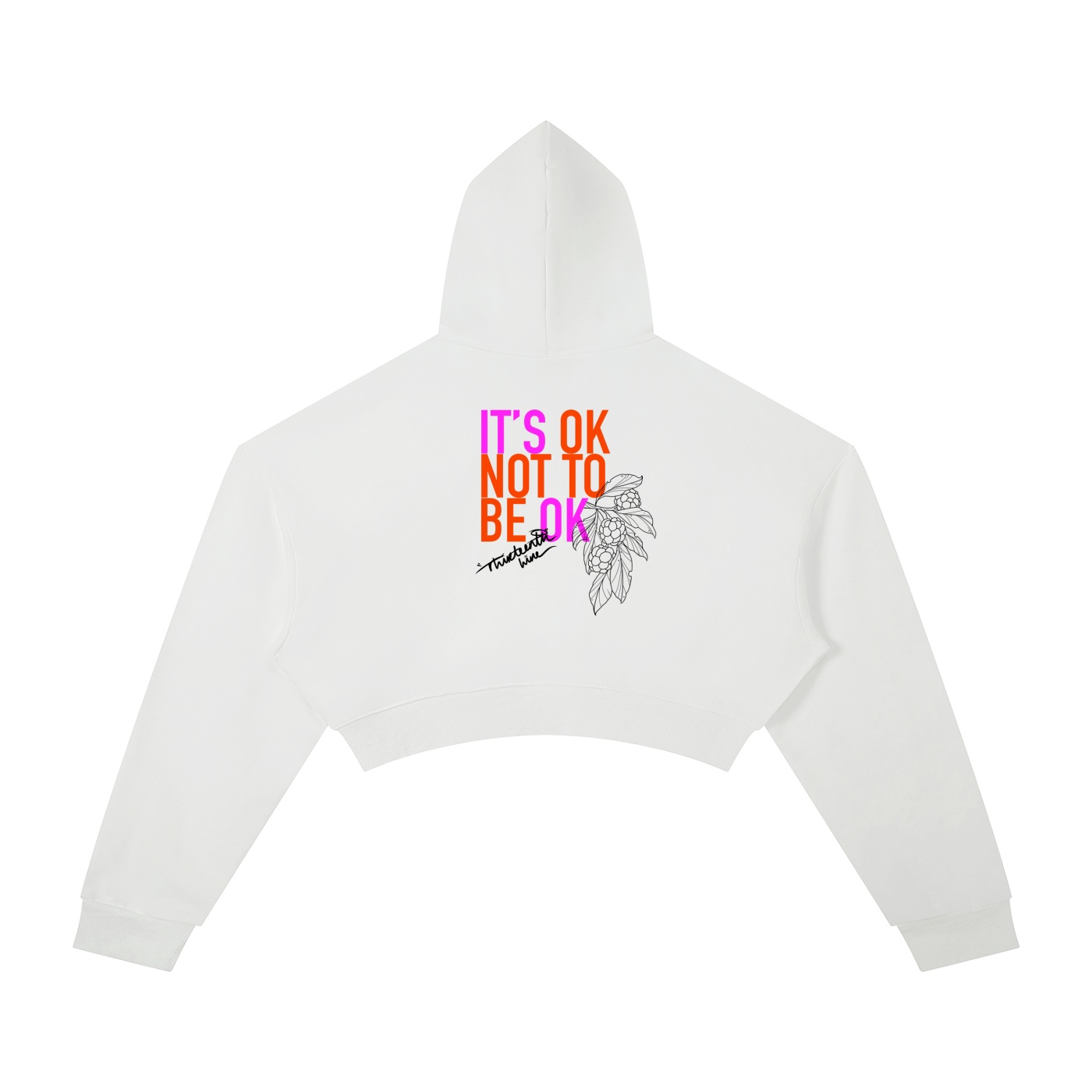 ”IT’S OK” Essential Cropped Hoodie - Image 6