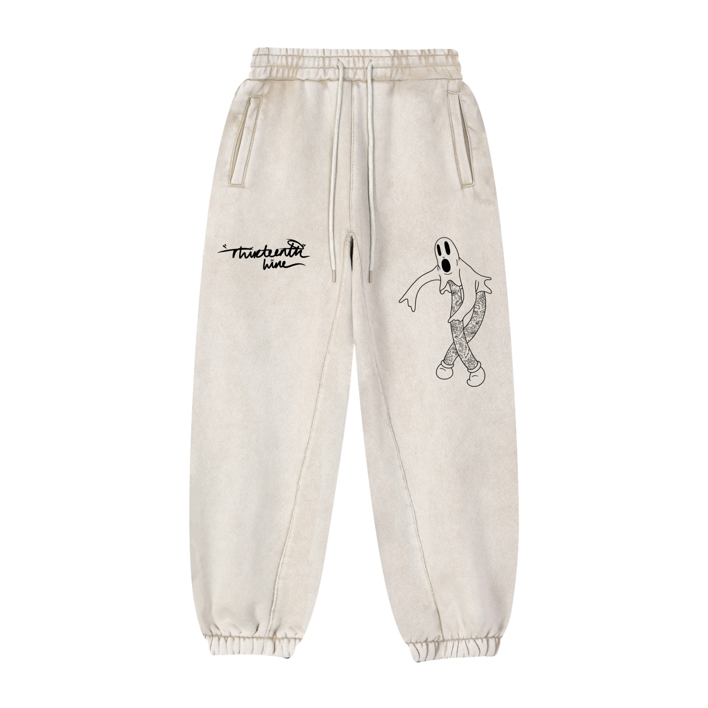 ”TATTOO GHOST” Fleeced Jogger Sweatpants