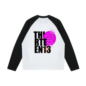 ”BLOCK 13” Color-Blocked Raglan Long-Sleeve T-Shirt