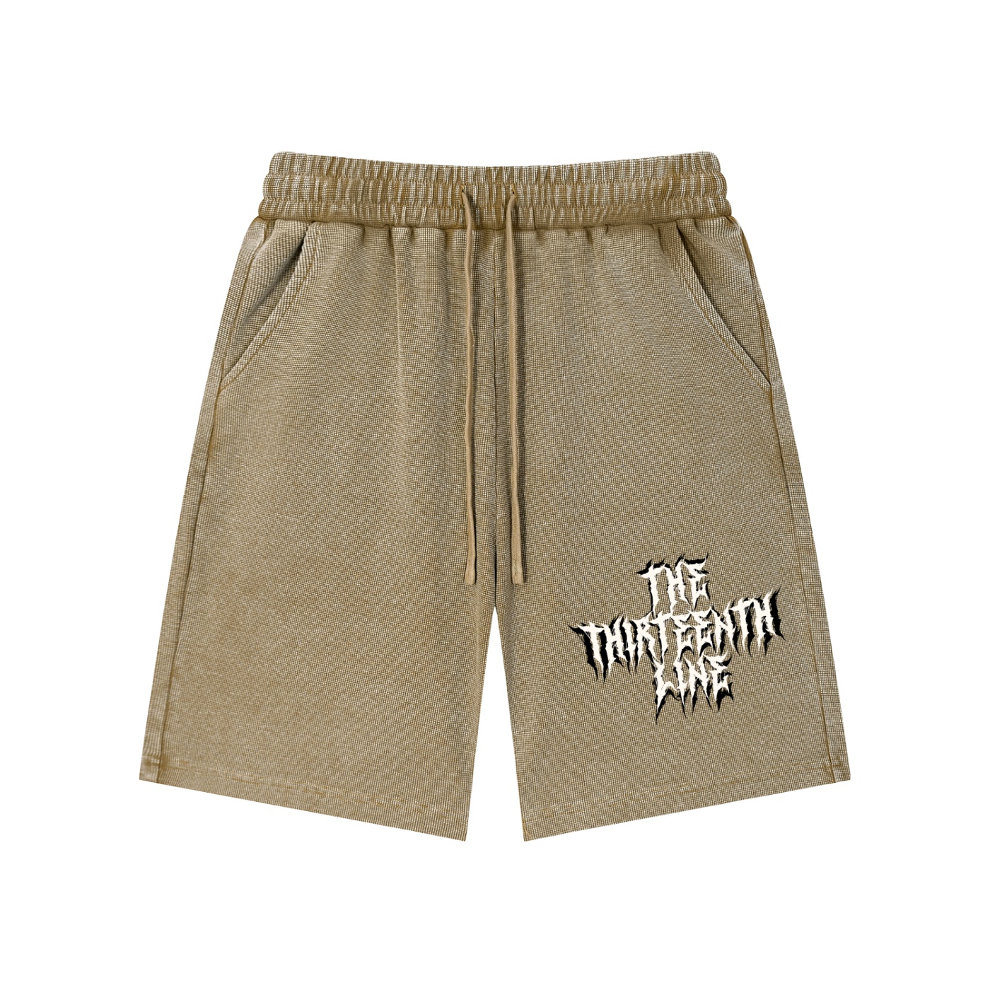 ’THIRTEEN” Mineral Wash Waffle Knit Shorts - Image 11