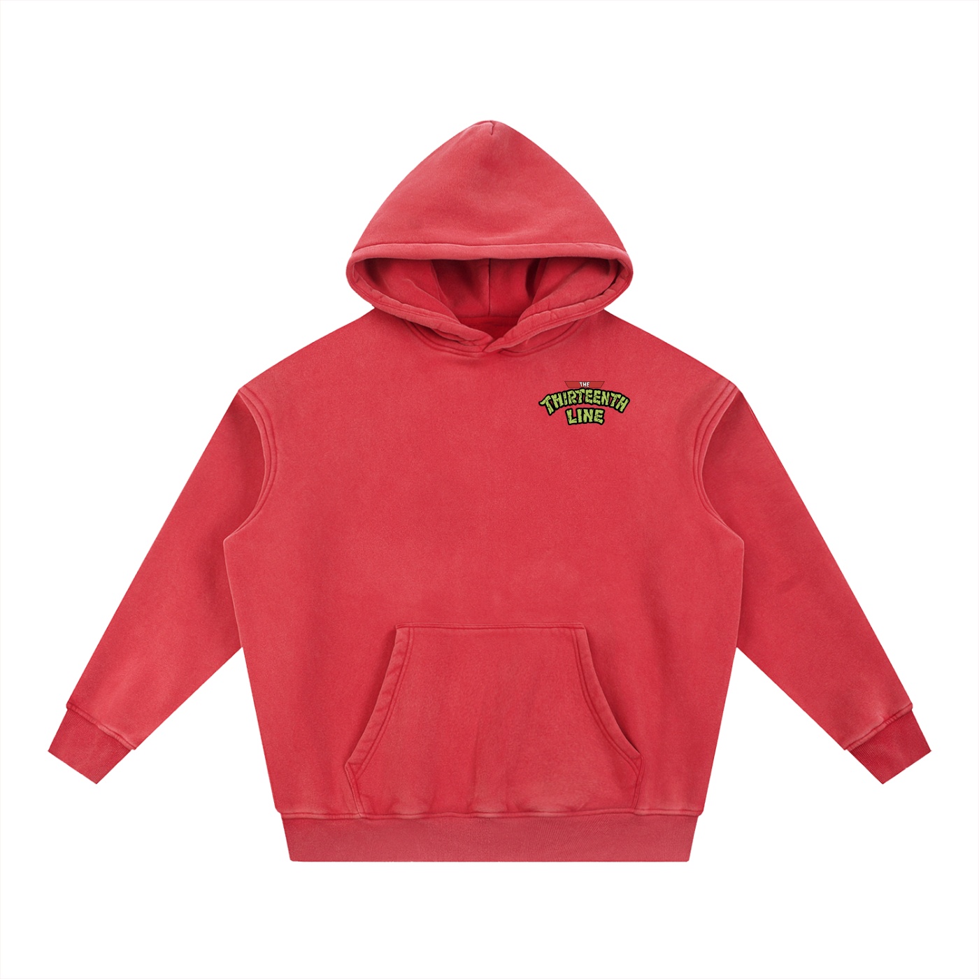 ”TURTLE TIME” Snow Wash Fleece Oversize Hoodie - Image 11