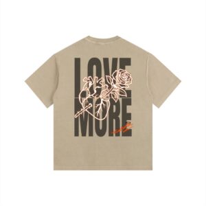 “LOVE MORE” Vintage Washed Oversized Cotton T-Shirt