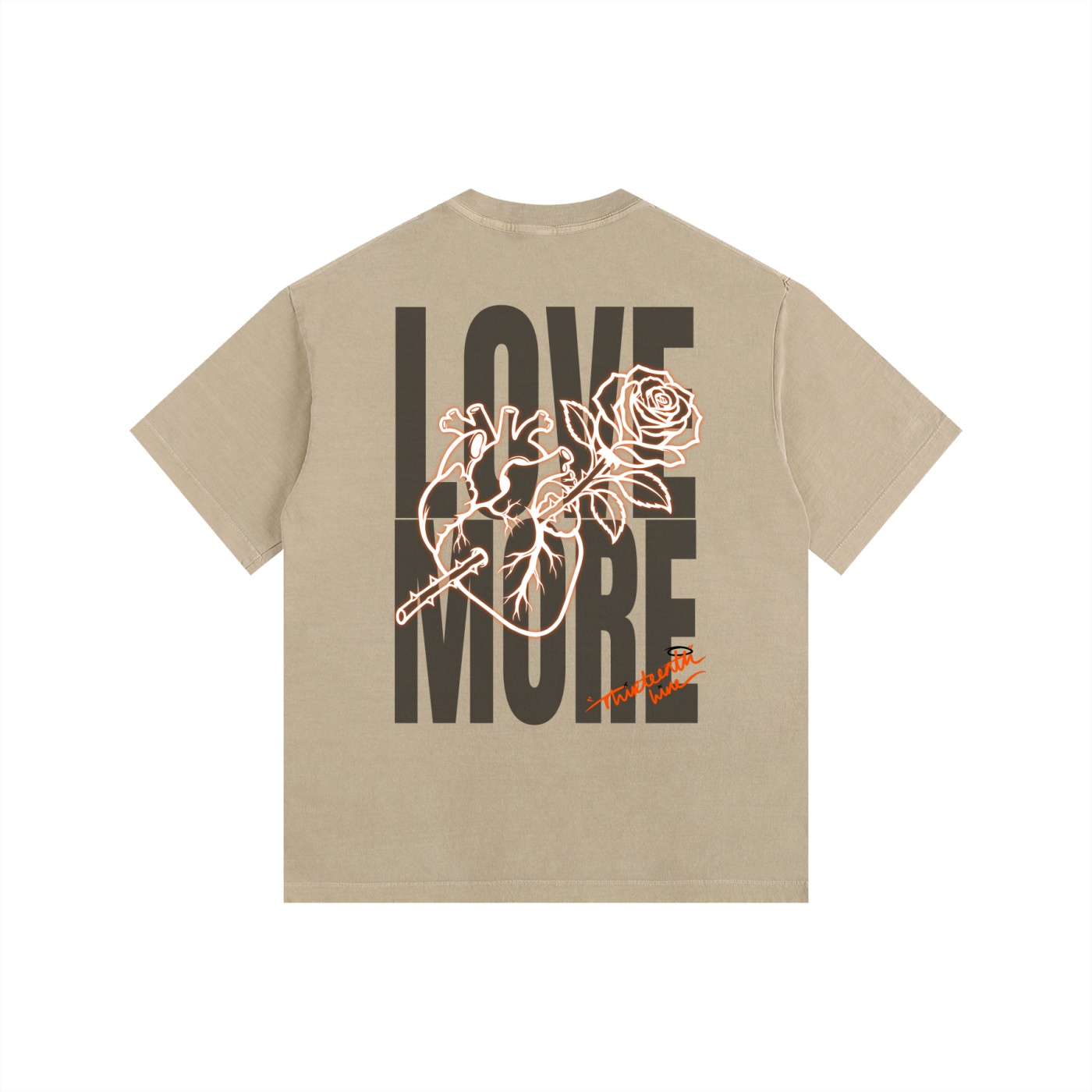 “LOVE MORE” Vintage Washed Oversized Cotton T-Shirt