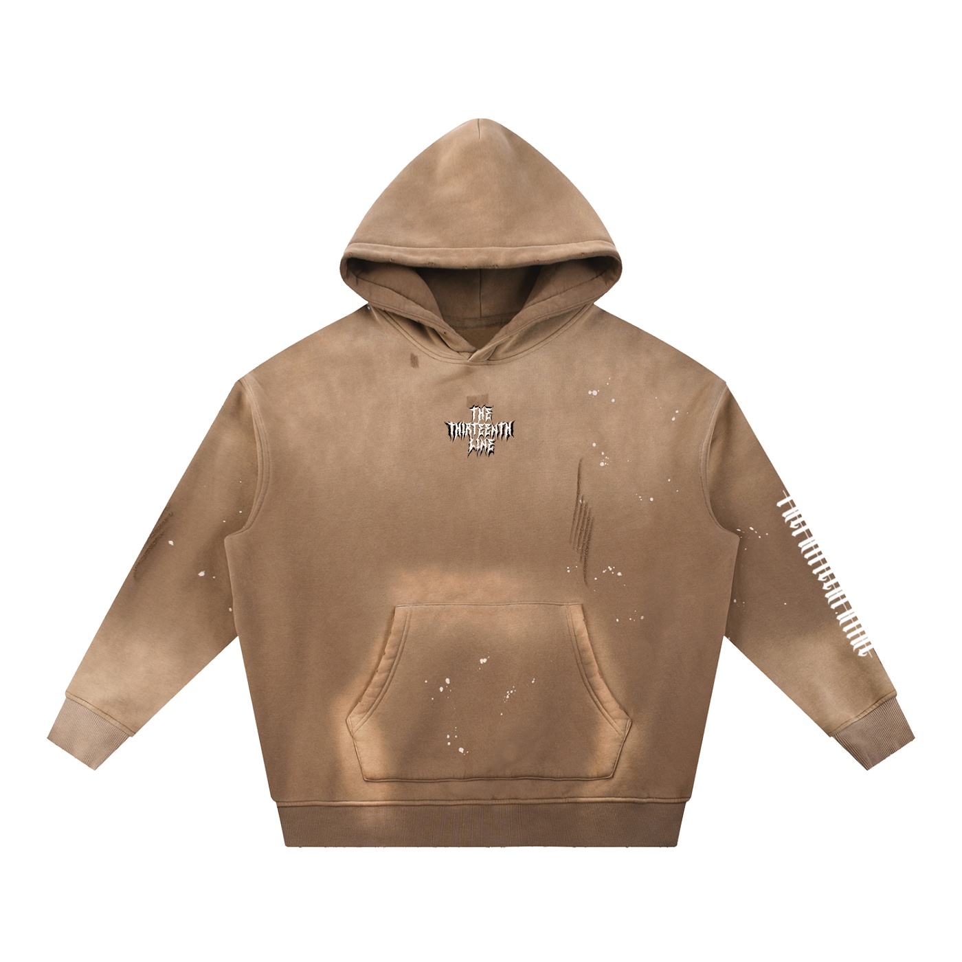 “THE CROW” Vintage Washed Frayed Fleece Hoodie - Image 9