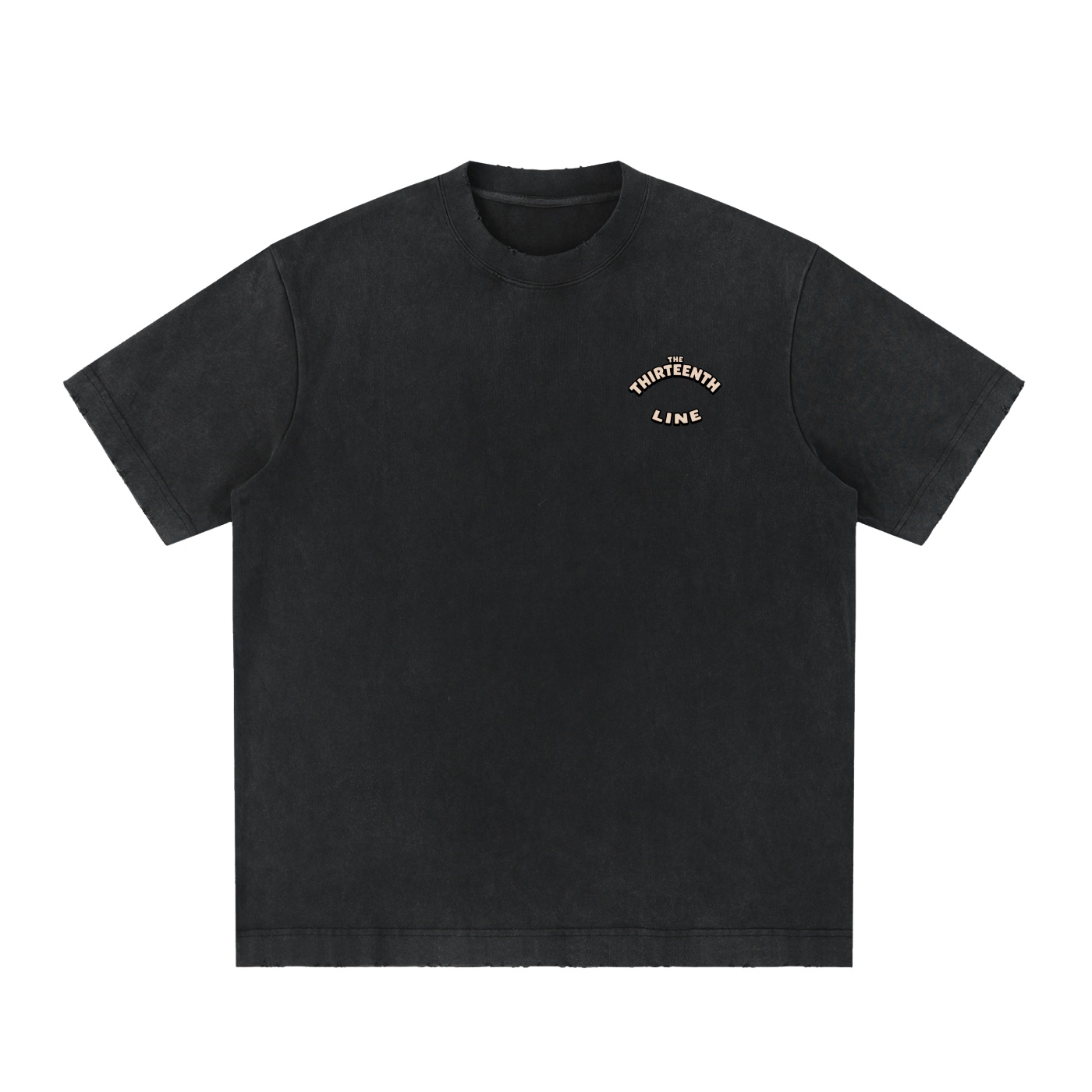 ”SPLIT” Heavyweight Vintage Washed Frayed T-Shirt - Image 5