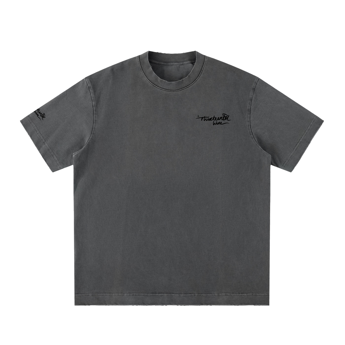”SEE BEAUTY” Heavyweight Vintage Washed Frayed T-Shirt - Image 7