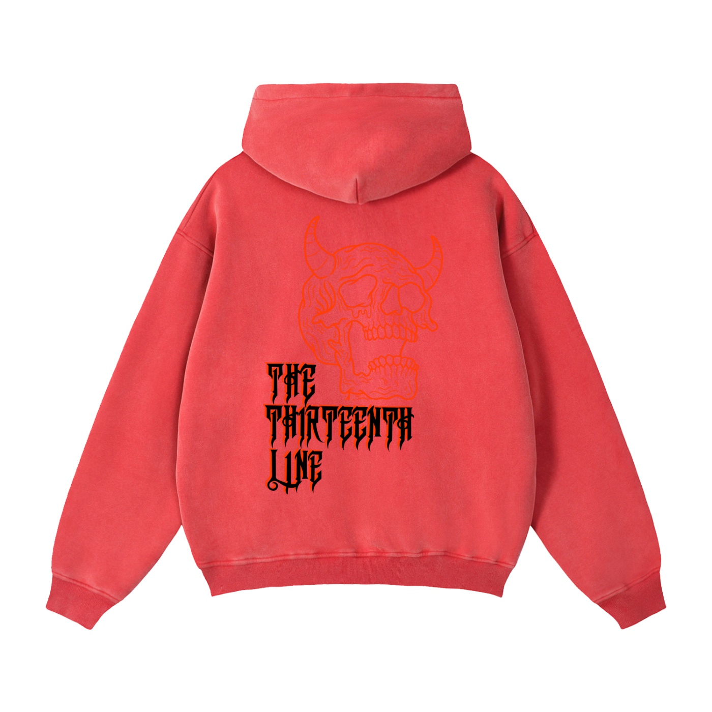 “OG RED SKULL” Zip-Through Boxy Fleece Hoodie - Image 6
