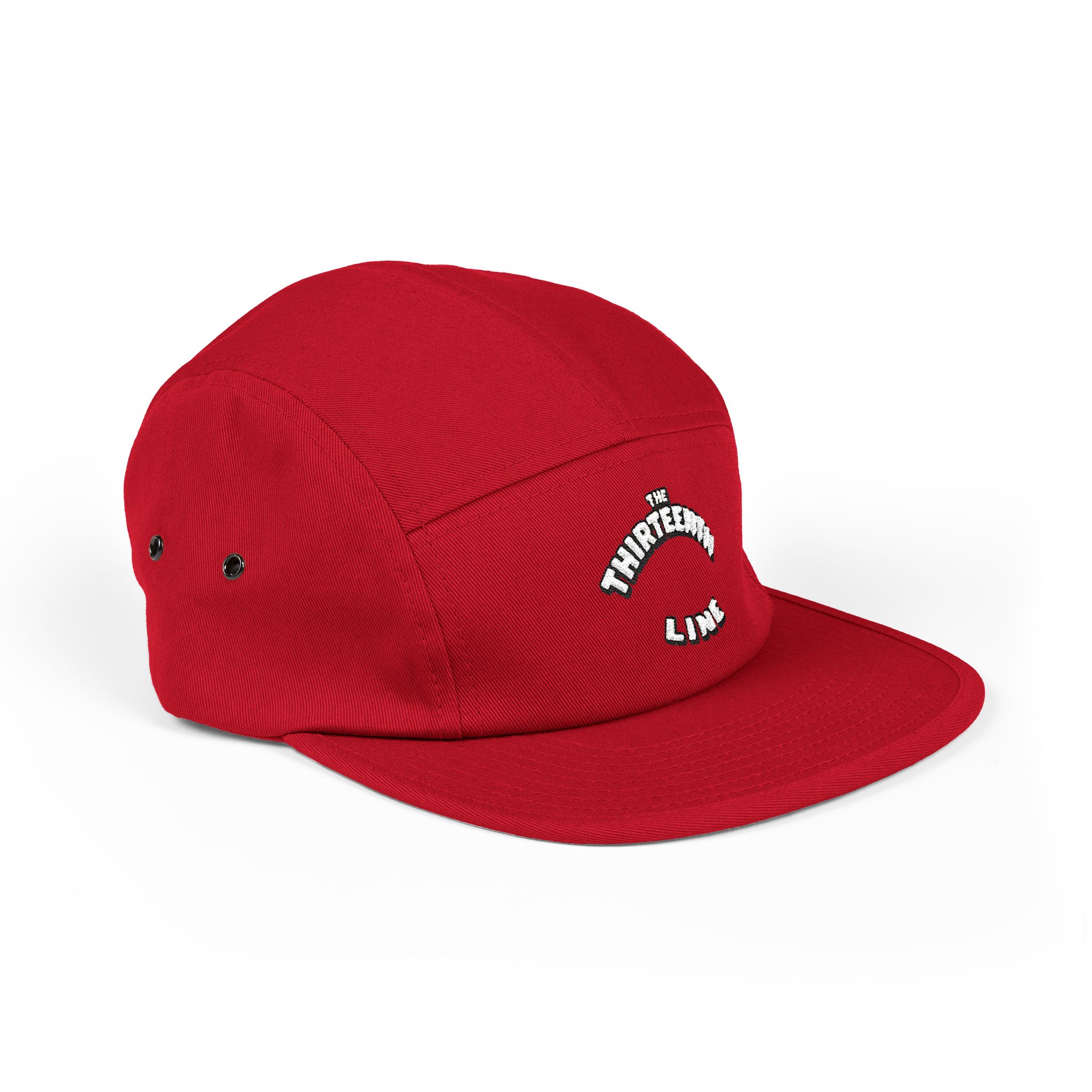 The Thirteenth Line embroidered 5 Panel Cap | khaki cotton hat - Image 27