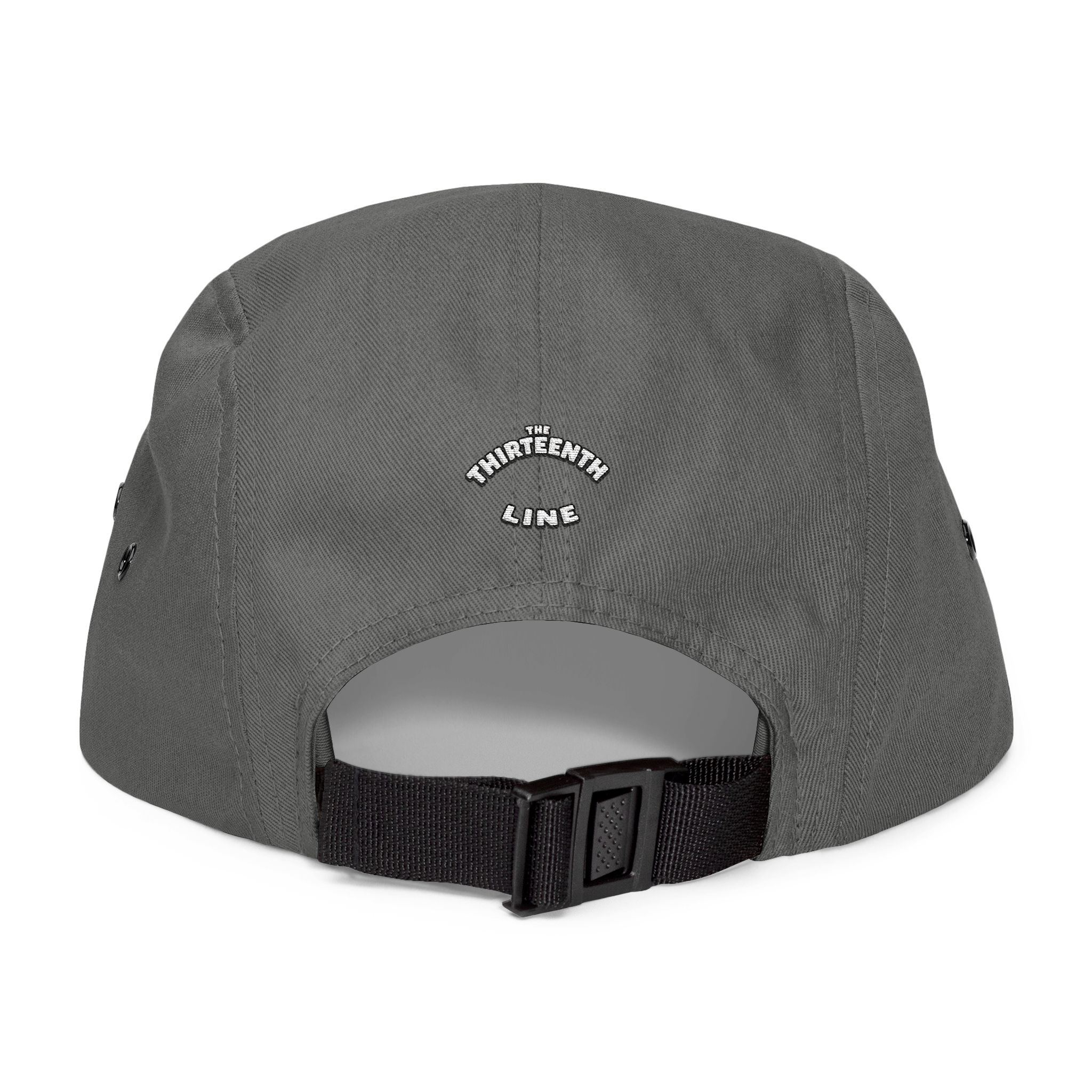 The Thirteenth Line embroidered 5 Panel Cap | khaki cotton hat - Image 14