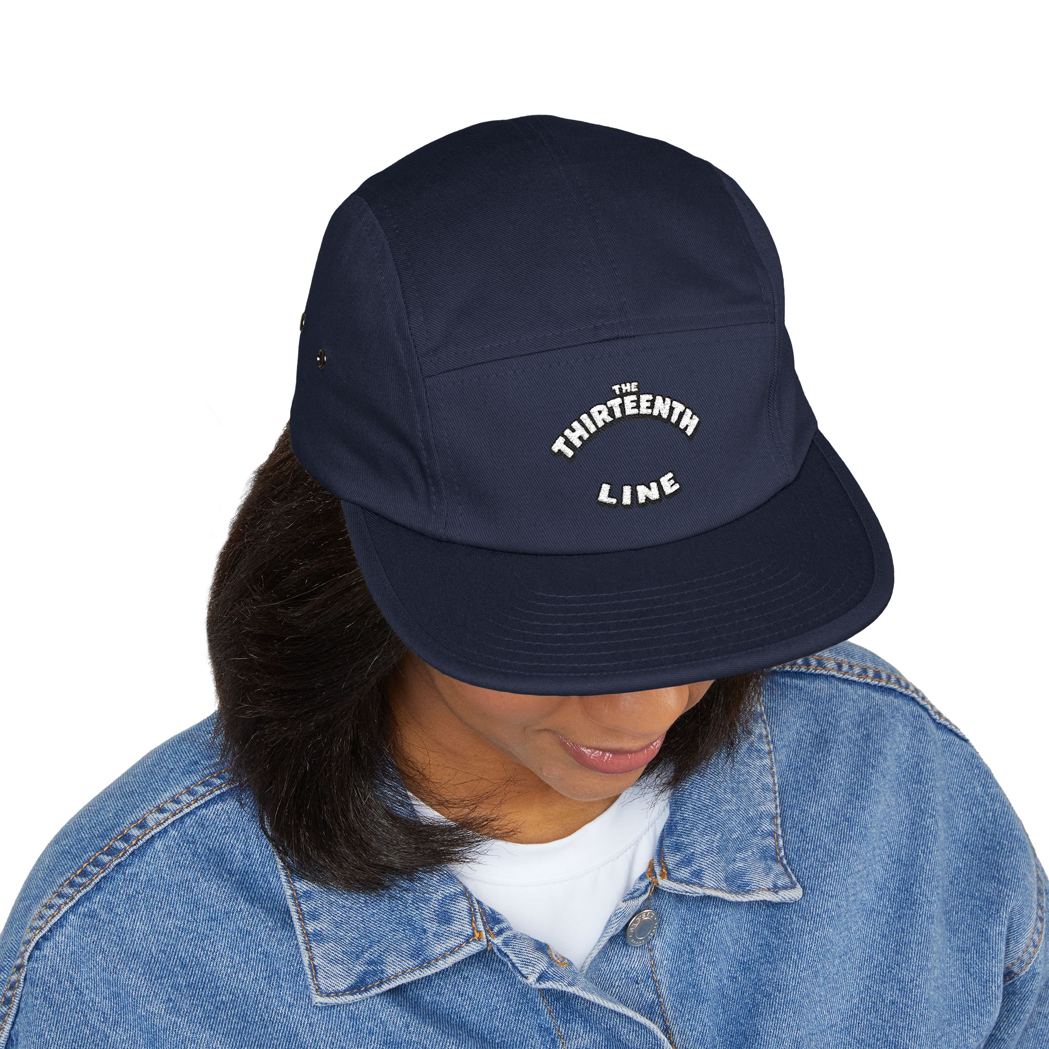 The Thirteenth Line embroidered 5 Panel Cap | khaki cotton hat - Image 20