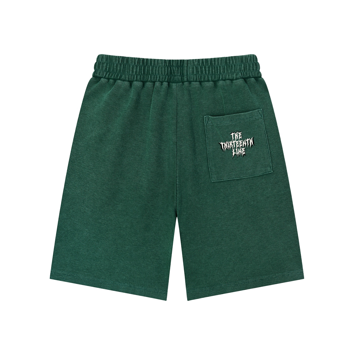 ’THIRTEEN” Mineral Wash Waffle Knit Shorts - Image 6