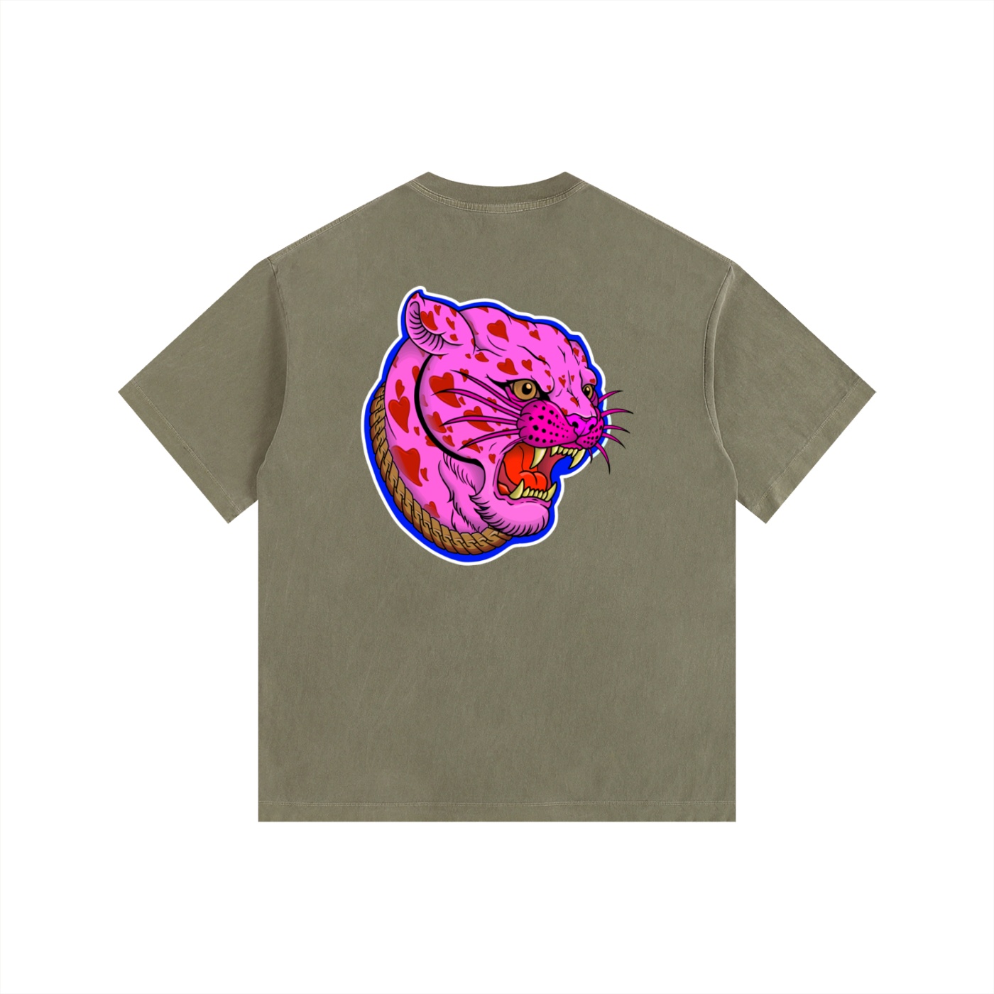 ”PINK PANTHER” Vintage Washed Oversized Cotton T-Shirt - Image 8