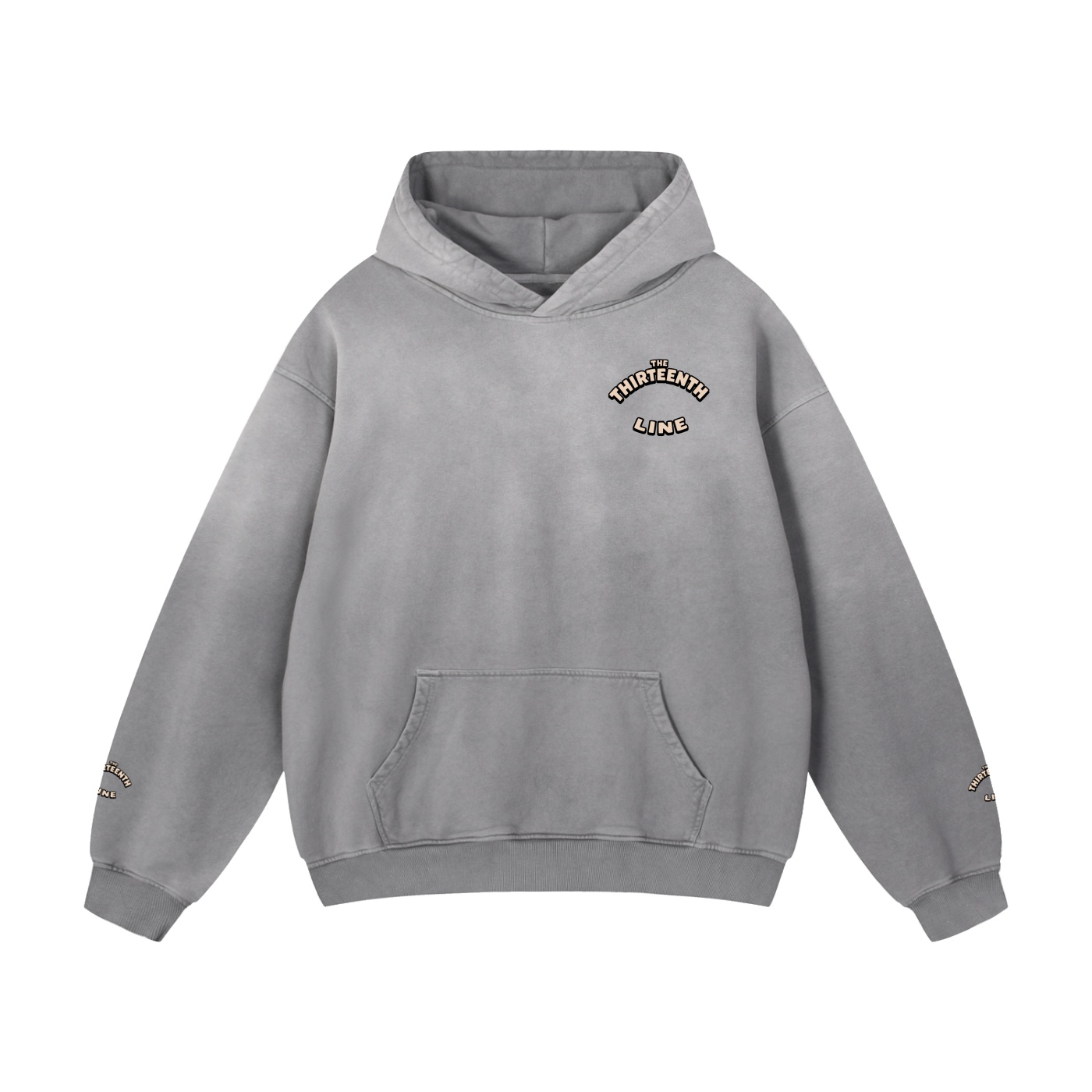 ”BOTTLE BRAIN” Heavyweight Sunfade Oversized Hoodie - Image 3