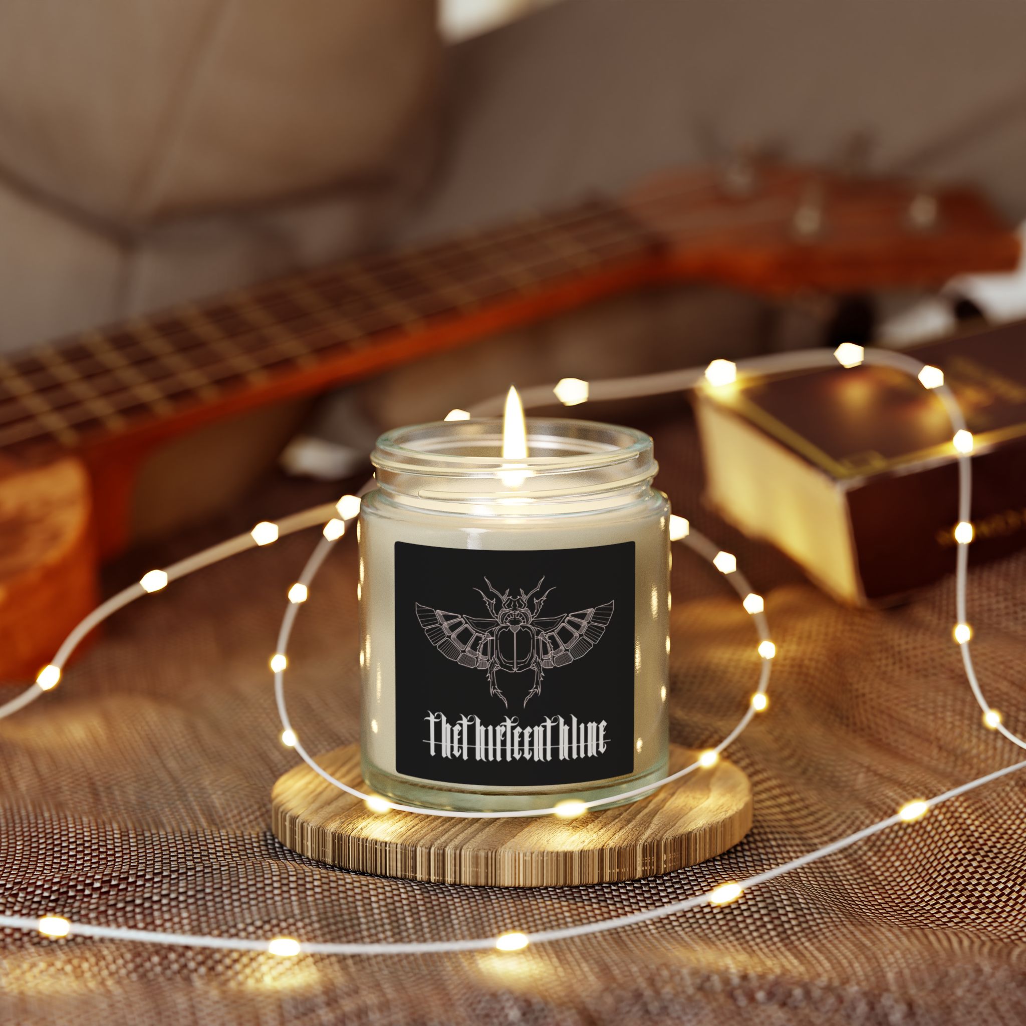 “SCARAB” Coconut Apricot Scented Candle — Moth Logo Soy Jar (4oz & 9oz) - Image 8