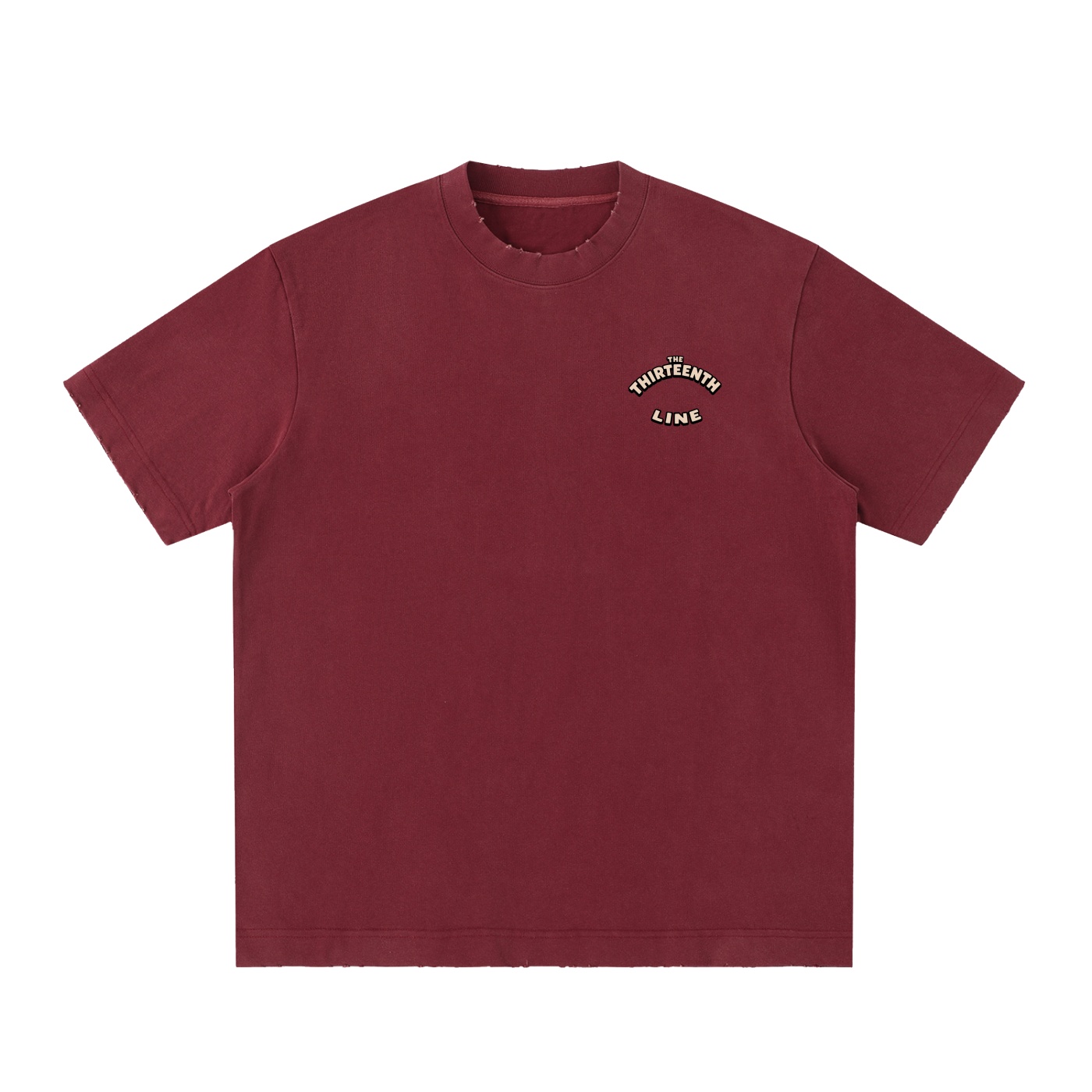 ”SPLIT” Heavyweight Vintage Washed Frayed T-Shirt - Image 17