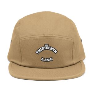 The Thirteenth Line embroidered 5 Panel Cap | khaki cotton hat