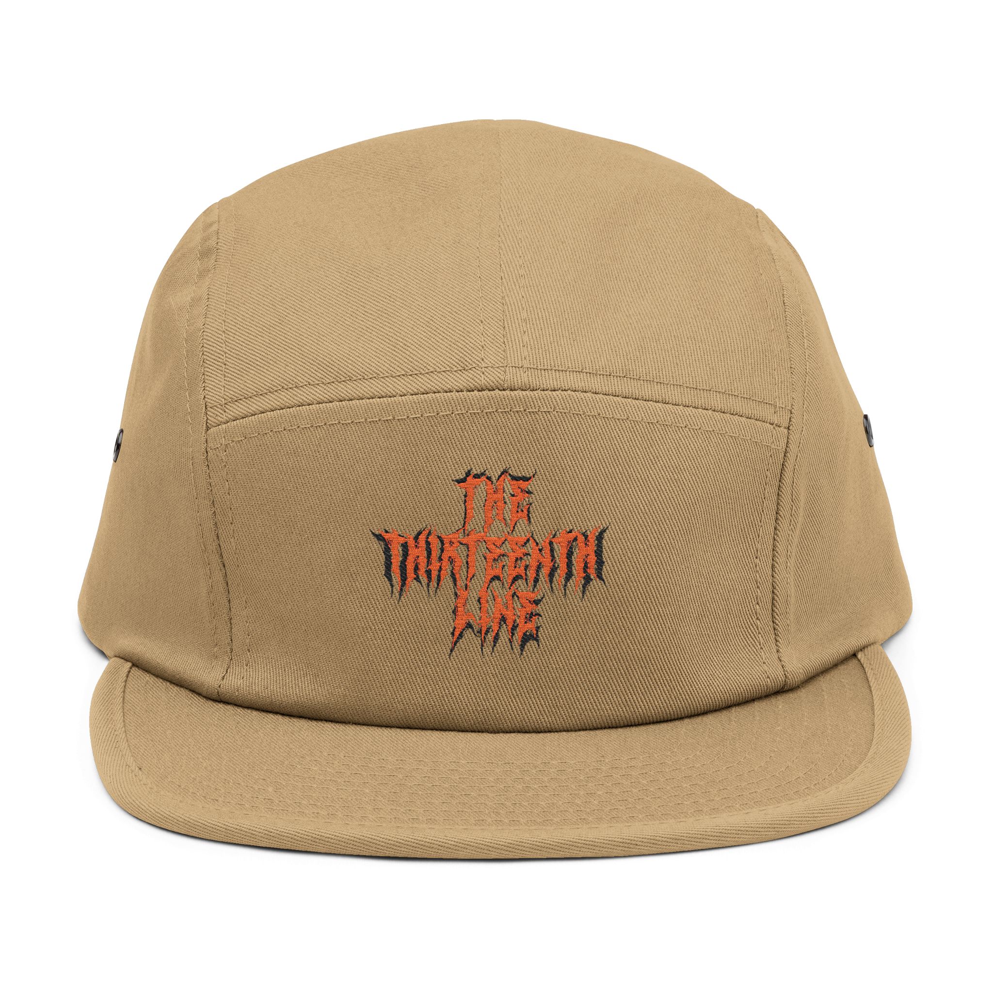 “13” Embroidered 'The Harbinger' 5-Panel Cap — Khaki Streetwear Hat - Image 6