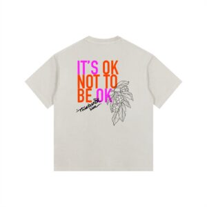 ”IT’S OK” Vintage Washed Oversized Cotton T-Shirt