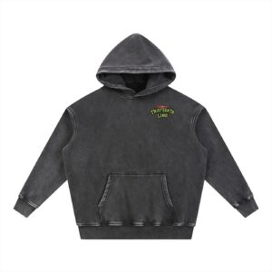 ”TURTLE TIME” Snow Wash Fleece Oversize Hoodie