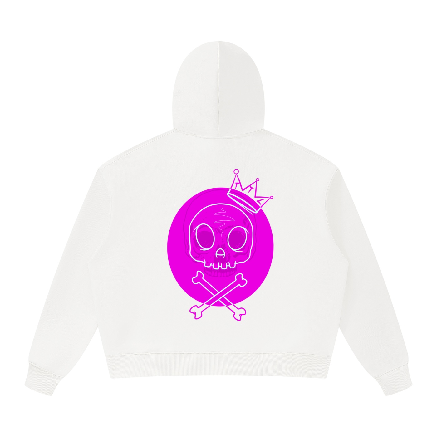 “PINK BLOCK” Unisex Oversized Heavyweight Hoodie - Image 10