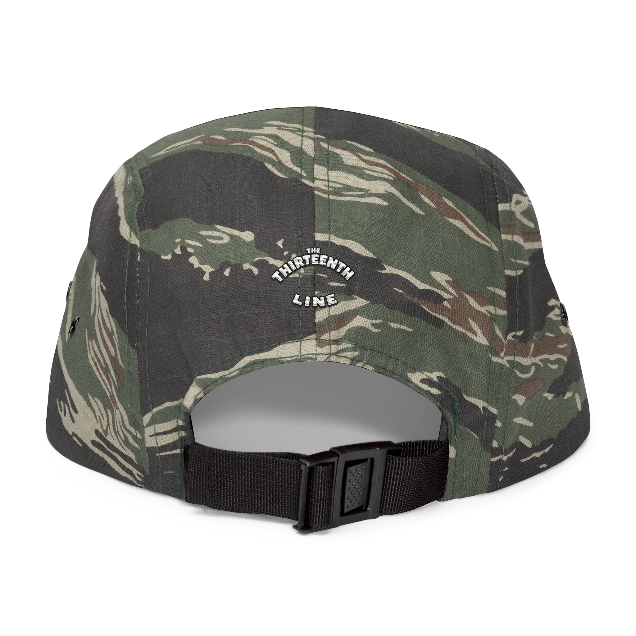 The Thirteenth Line embroidered 5 Panel Cap | khaki cotton hat - Image 10