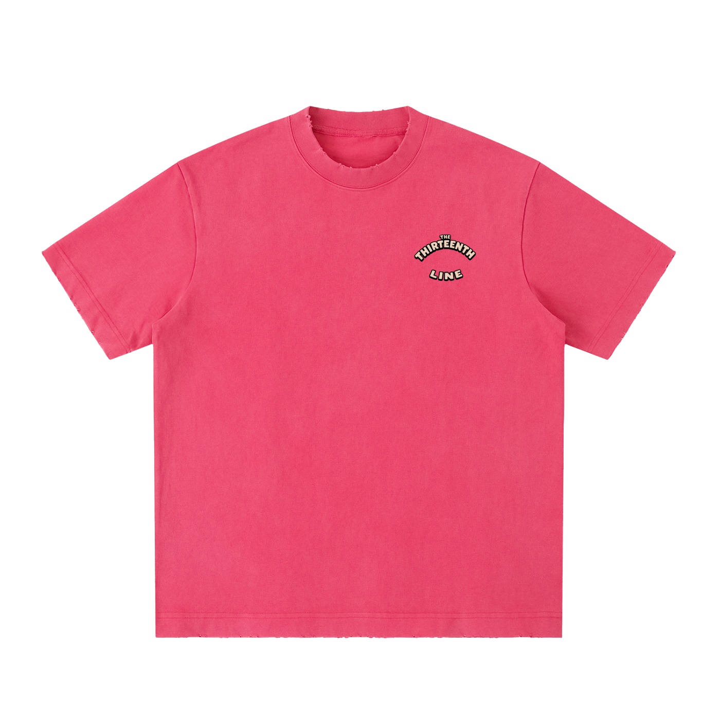 ”SPLIT” Heavyweight Vintage Washed Frayed T-Shirt - Image 11