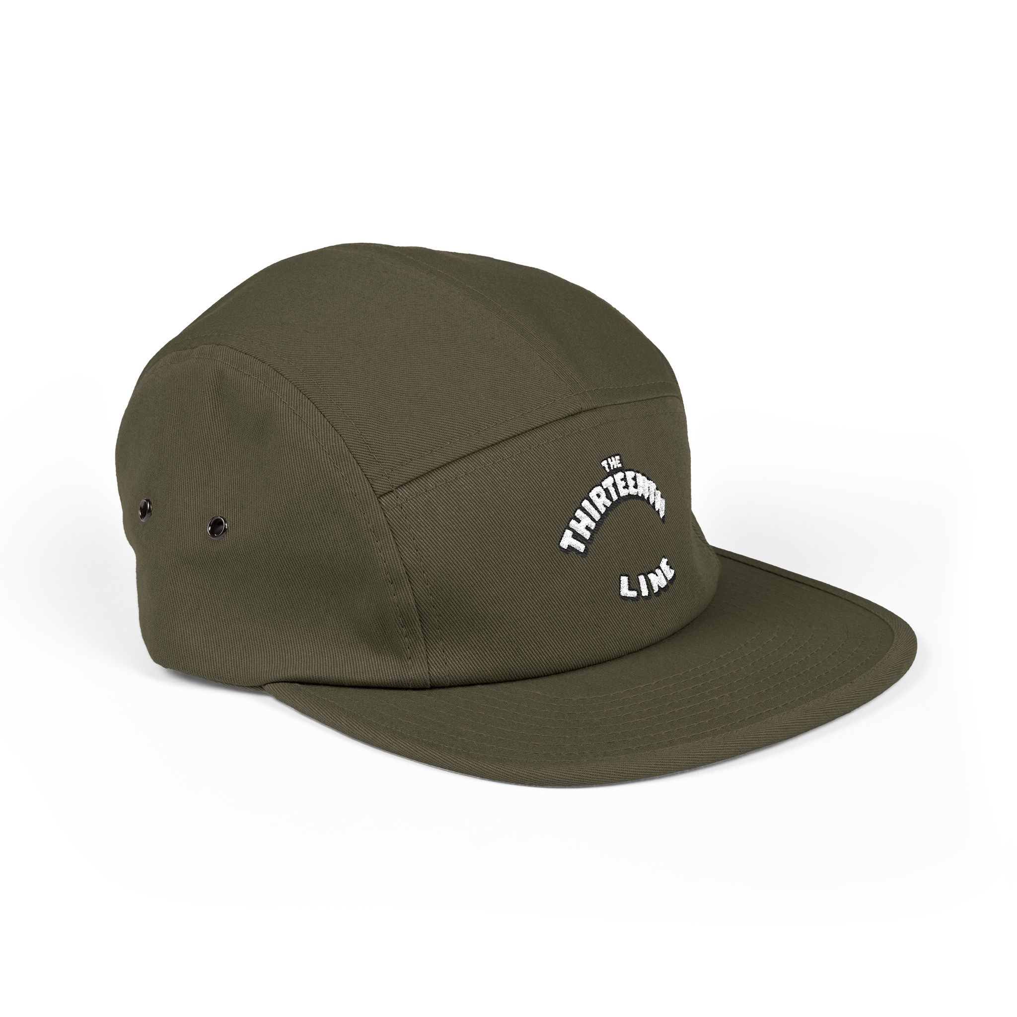 The Thirteenth Line embroidered 5 Panel Cap | khaki cotton hat - Image 7