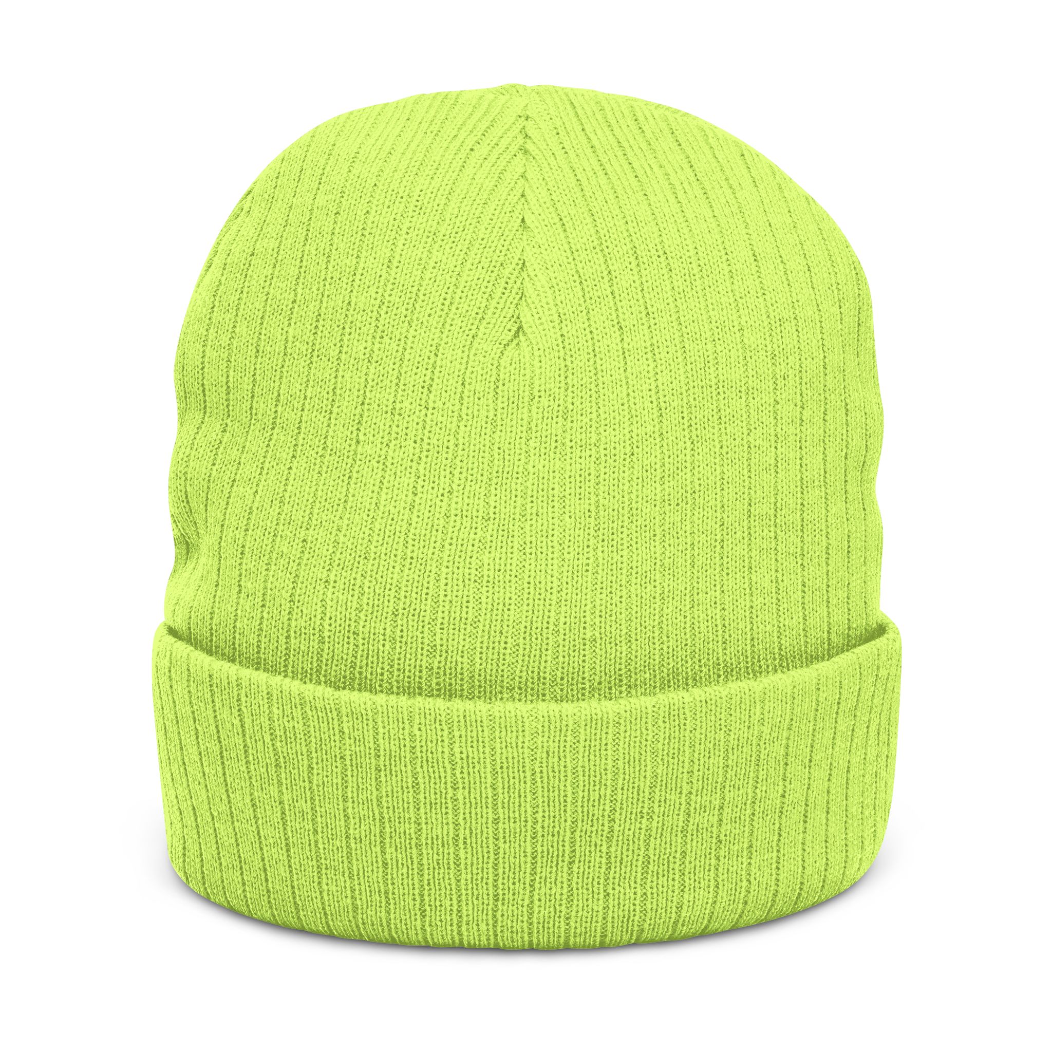 “Hand written”Embroidered Ribbed Knit Beanie — Cozy Winter Cuffed Hat - Image 10