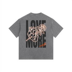 “LOVE MORE” Vintage Washed Oversized Cotton T-Shirt