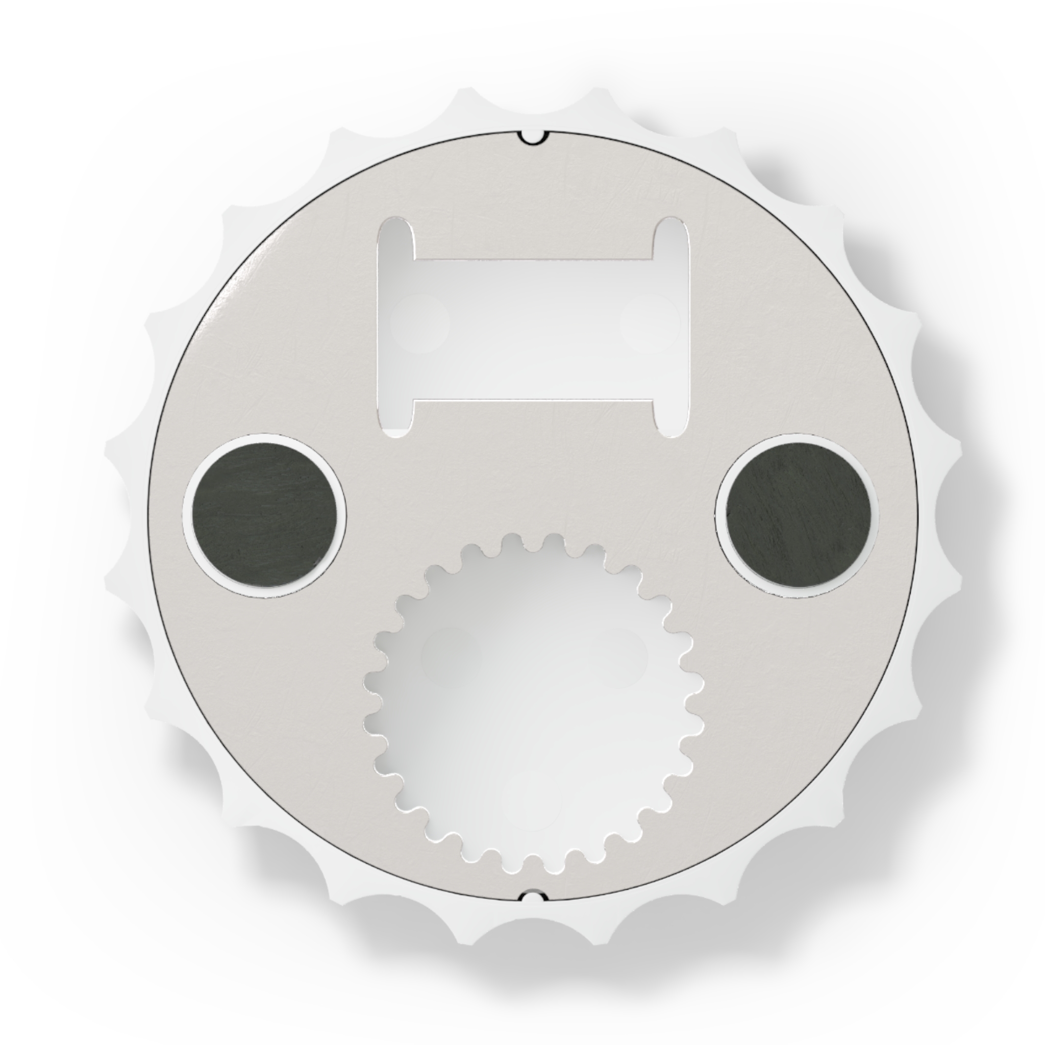 “BOTTLE BRAIN” Bottle Opener — "The Thirteenth Line" Skull Can Opener (Retro Checkerboard Design) - Image 2