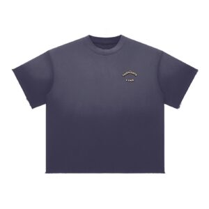 ”BOTTLE BRAIN” Sun Fade Raw Edge T-Shirt