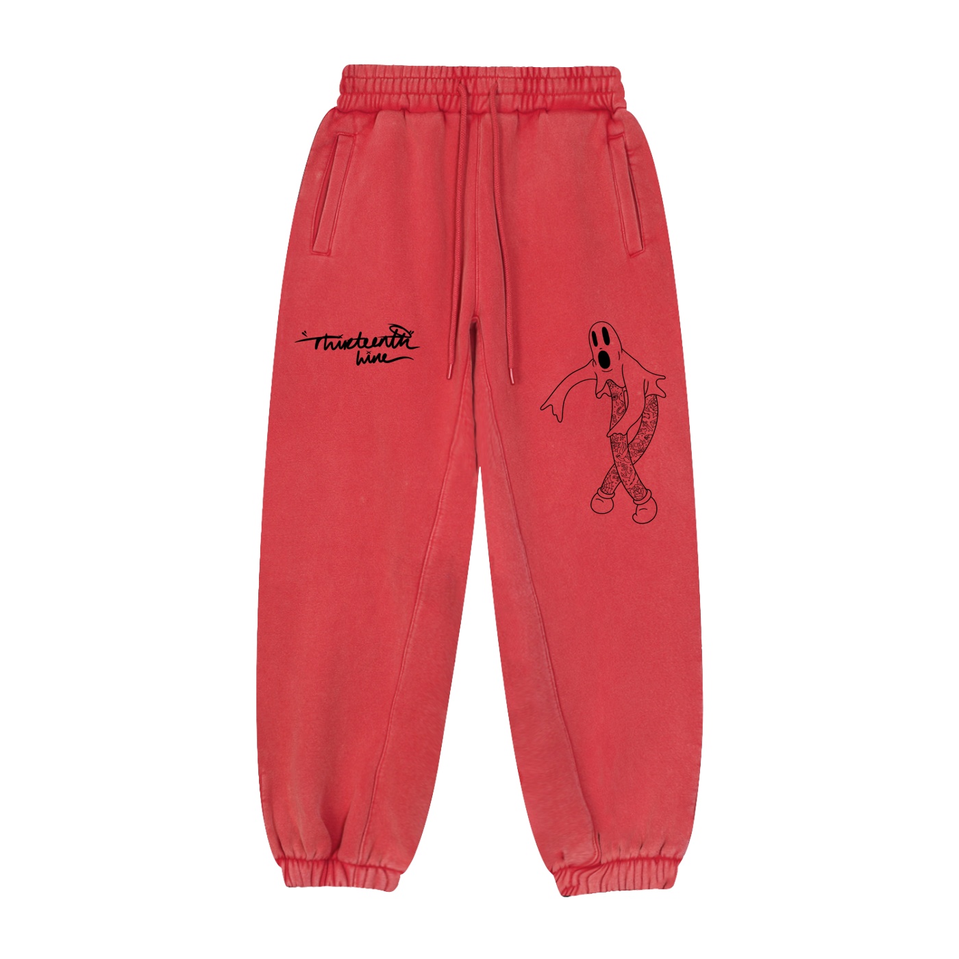 ”TATTOO GHOST” Fleeced Jogger Sweatpants - Image 5