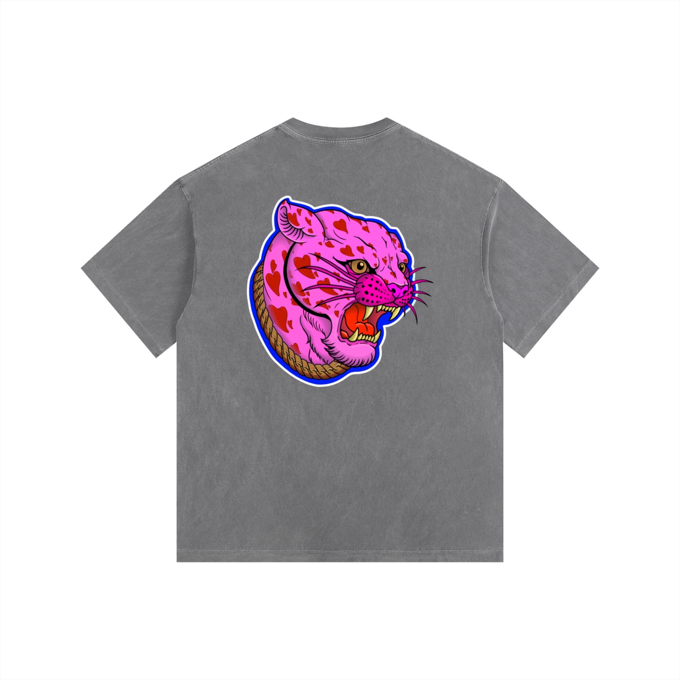 ”PINK PANTHER” Vintage Washed Oversized Cotton T-Shirt - Image 10
