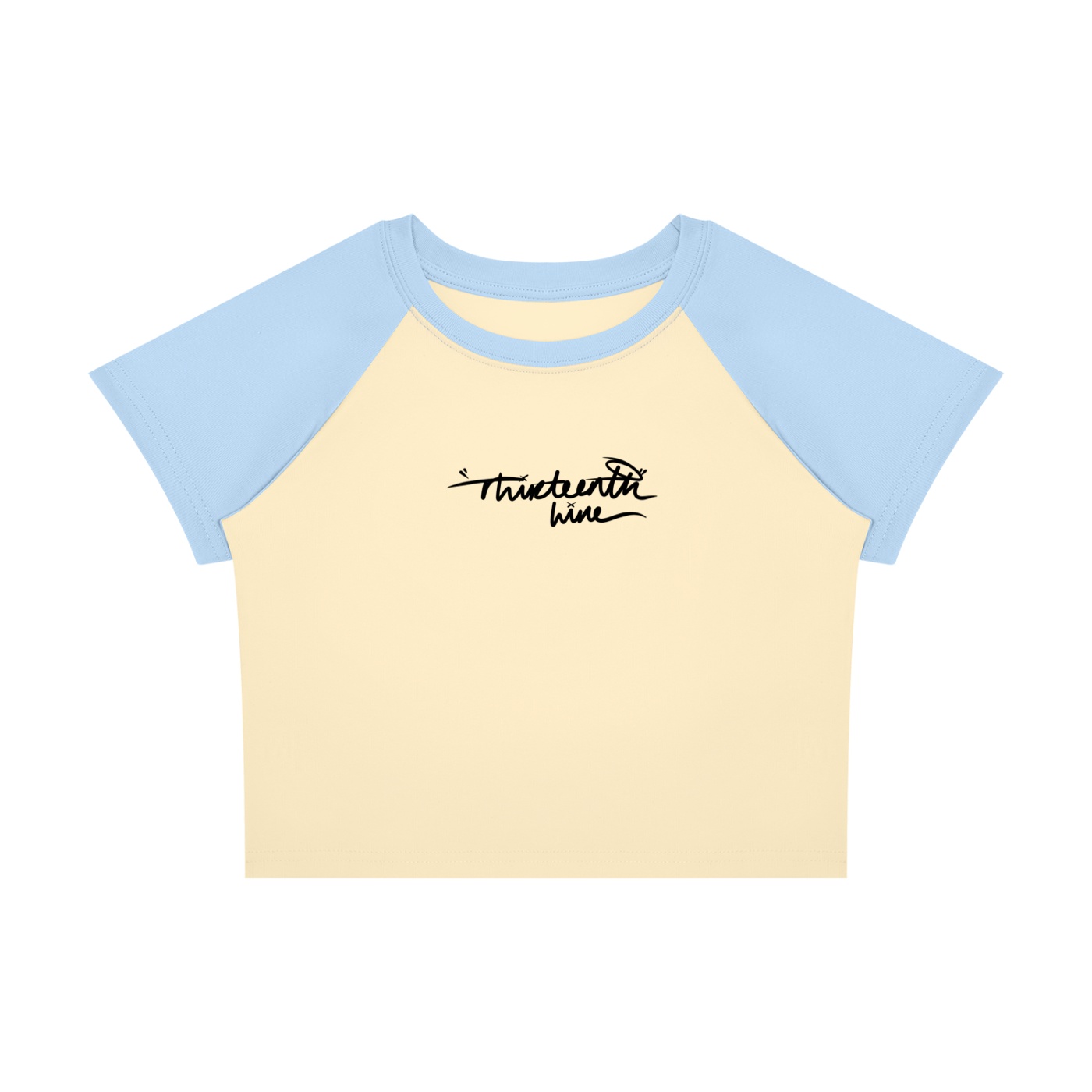“HAND WRITTEN” Women’s Raglan Color Block Baby T-Shirt - Image 3