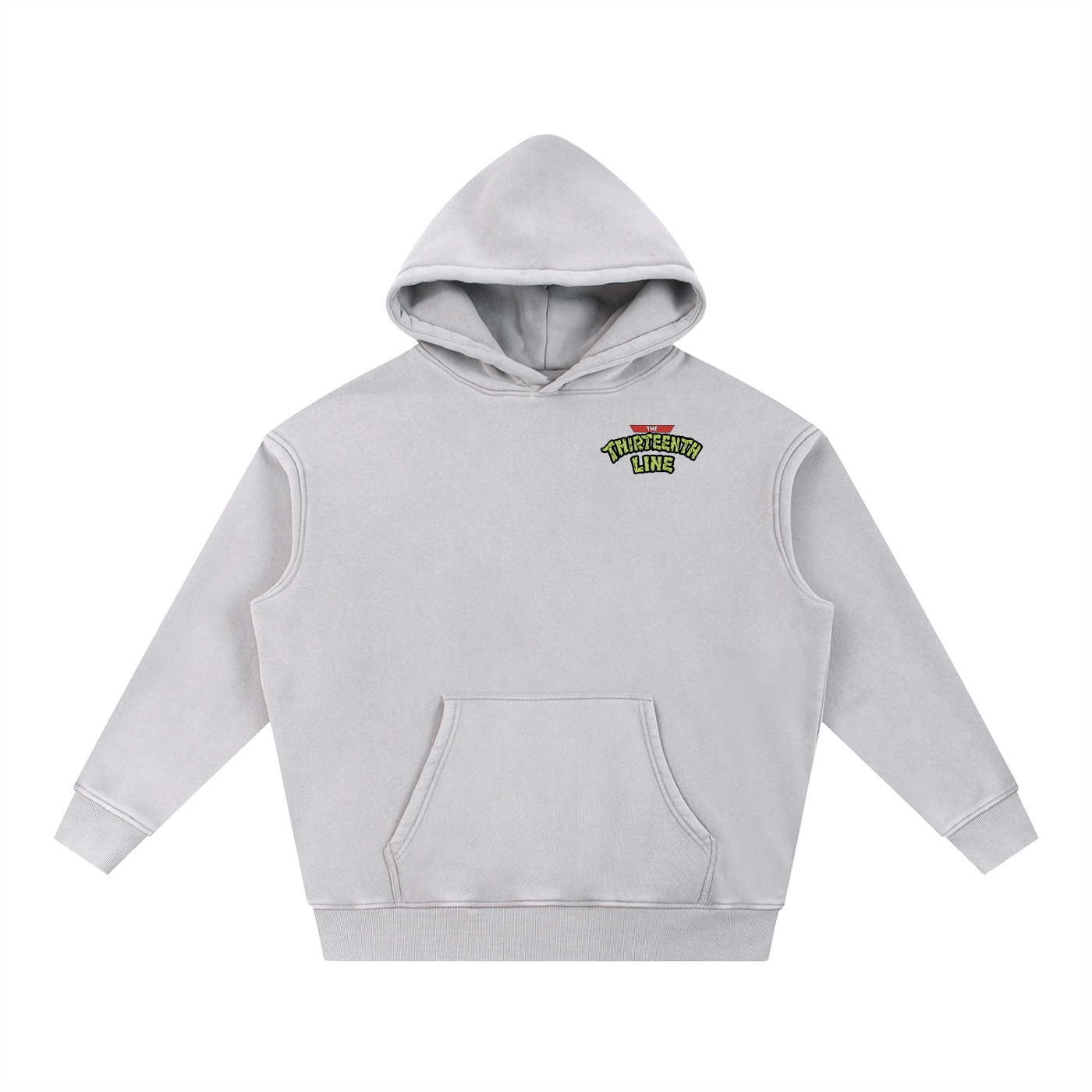 ”TURTLE TIME” Snow Wash Fleece Oversize Hoodie - Image 5