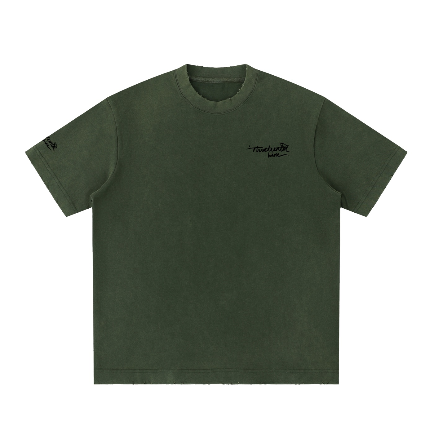 ”SEE BEAUTY” Heavyweight Vintage Washed Frayed T-Shirt - Image 15