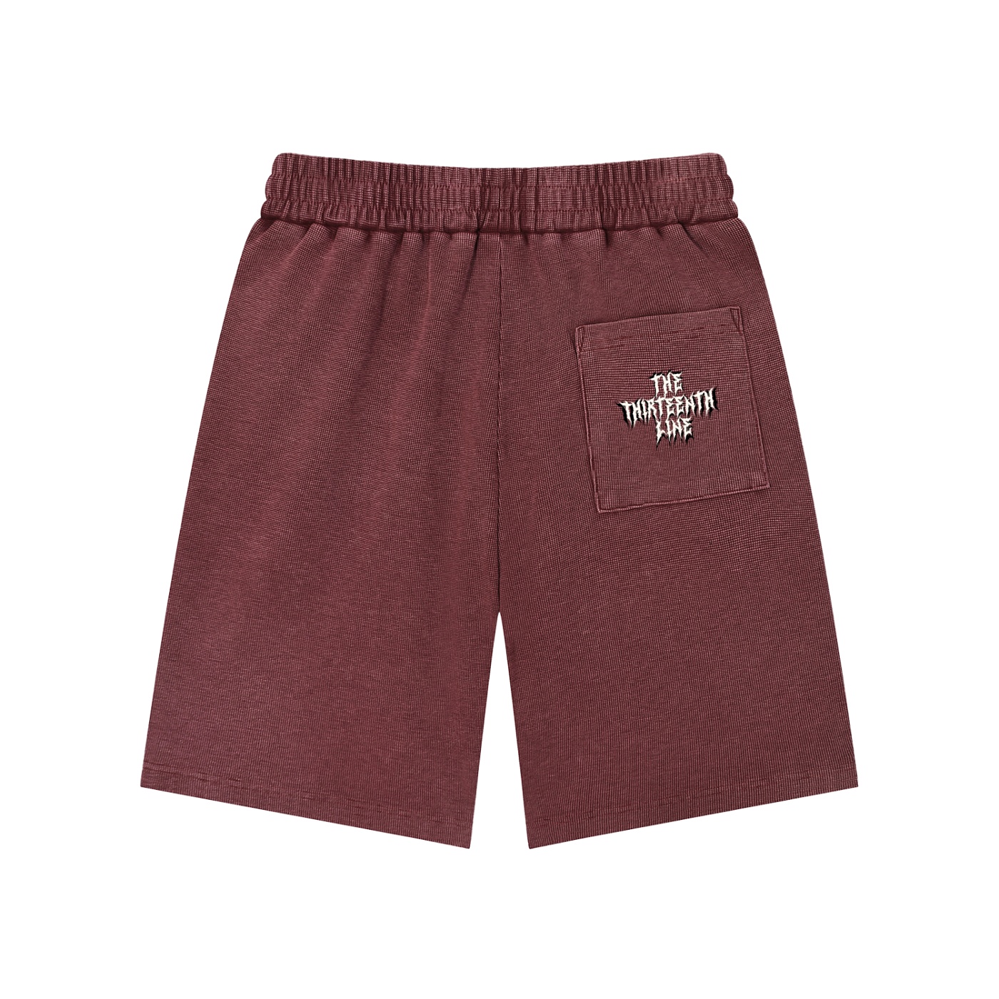 ’THIRTEEN” Mineral Wash Waffle Knit Shorts - Image 8