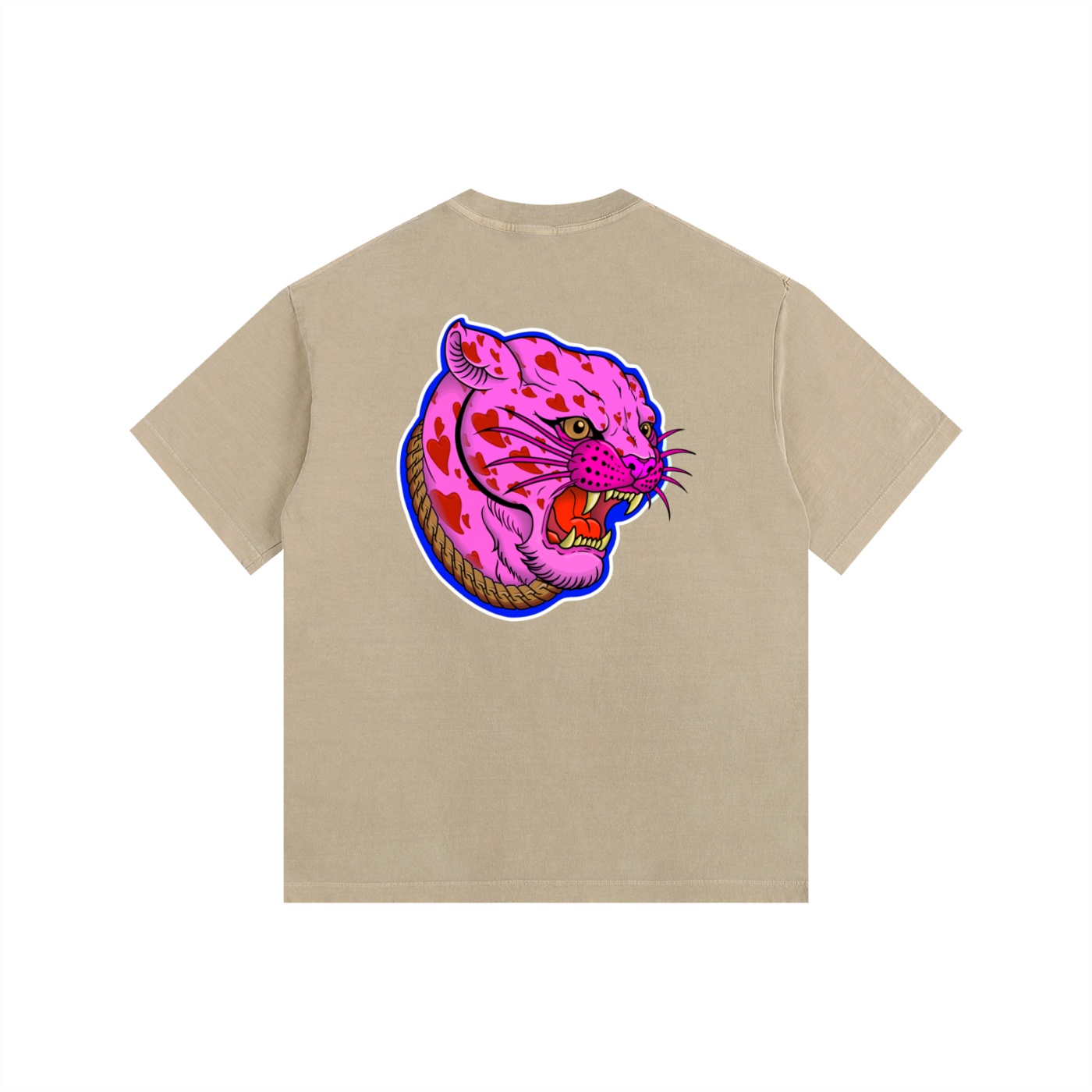 ”PINK PANTHER” Vintage Washed Oversized Cotton T-Shirt - Image 6
