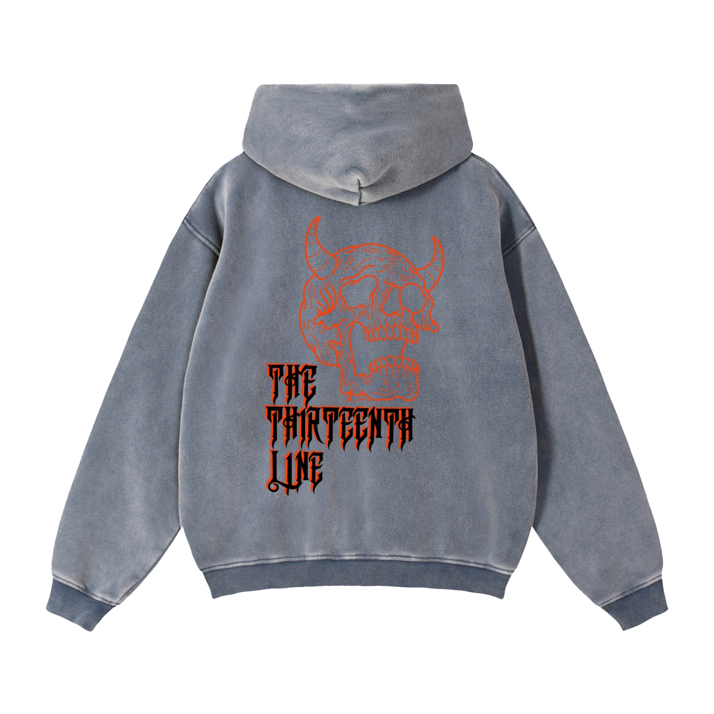 “OG RED SKULL” Zip-Through Boxy Fleece Hoodie - Image 4