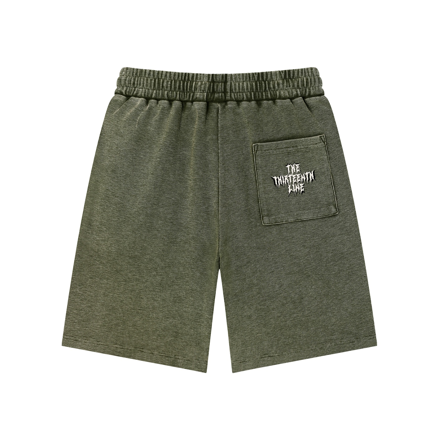 ’THIRTEEN” Mineral Wash Waffle Knit Shorts - Image 10