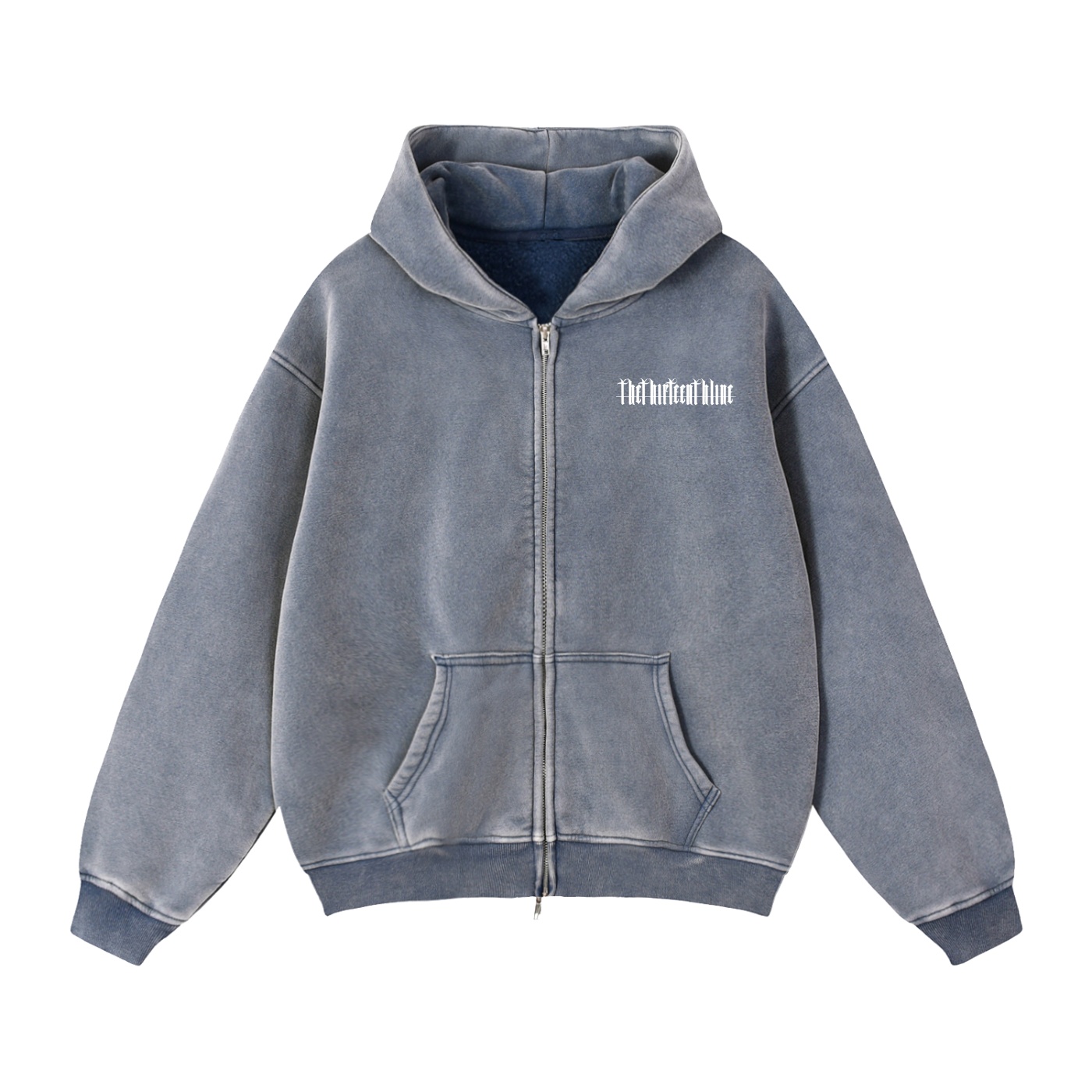 ”SCARAB” Zip-Through Boxy Fleece Hoodie - Image 3