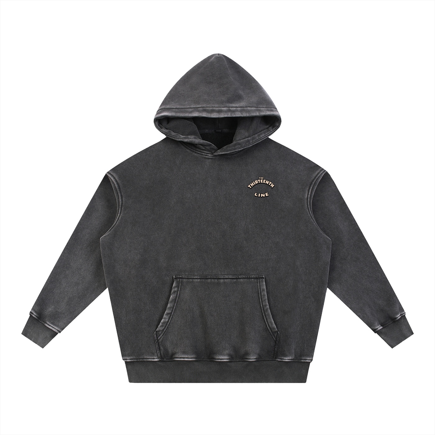 “BOTTLE BRAIN” Snow Wash Fleece Oversize Hoodie - Image 13