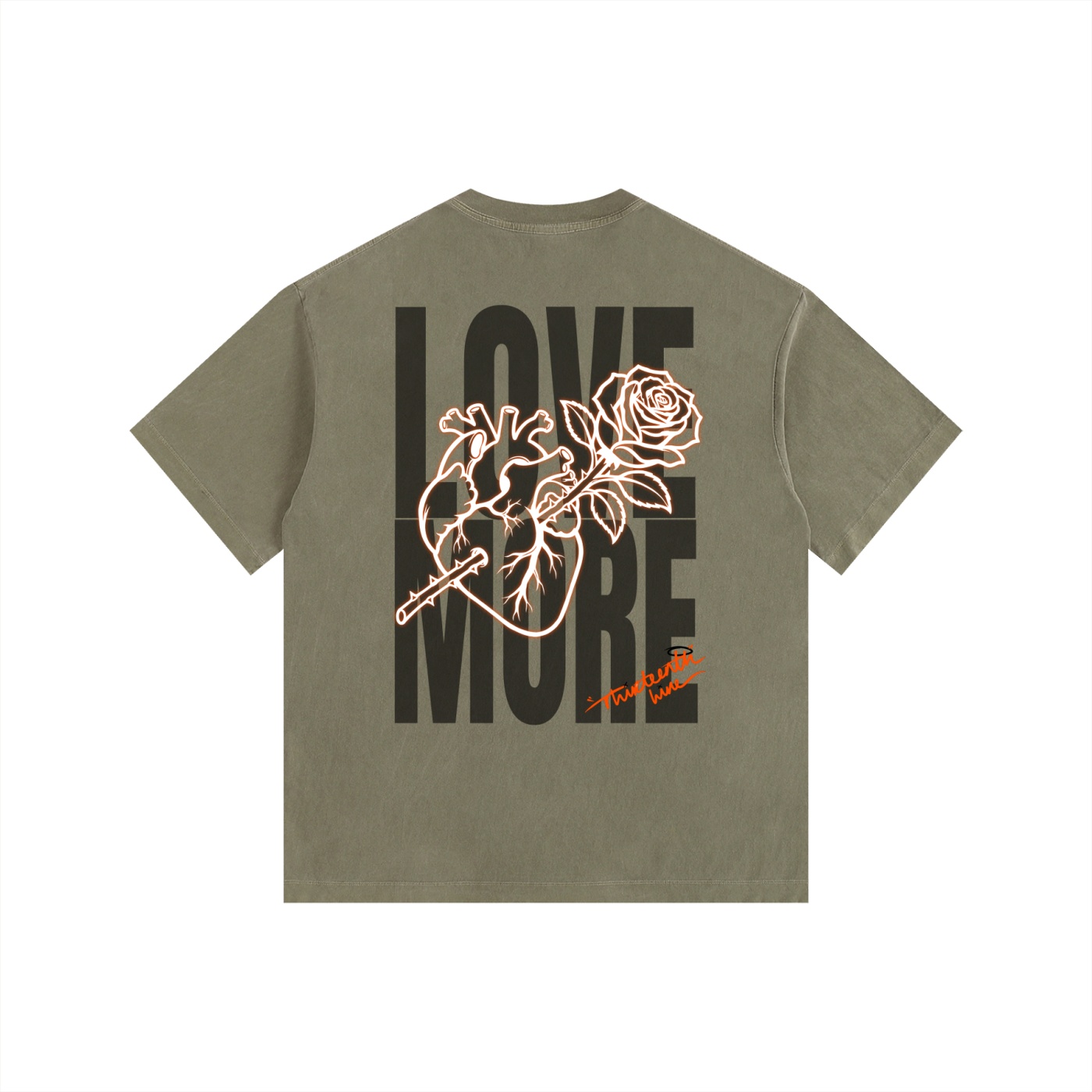 “LOVE MORE” Vintage Washed Oversized Cotton T-Shirt - Image 6