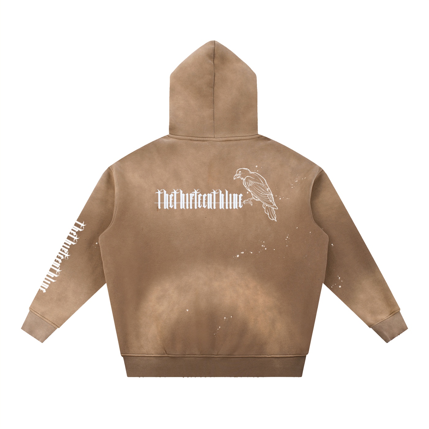 “THE CROW” Vintage Washed Frayed Fleece Hoodie - Image 10